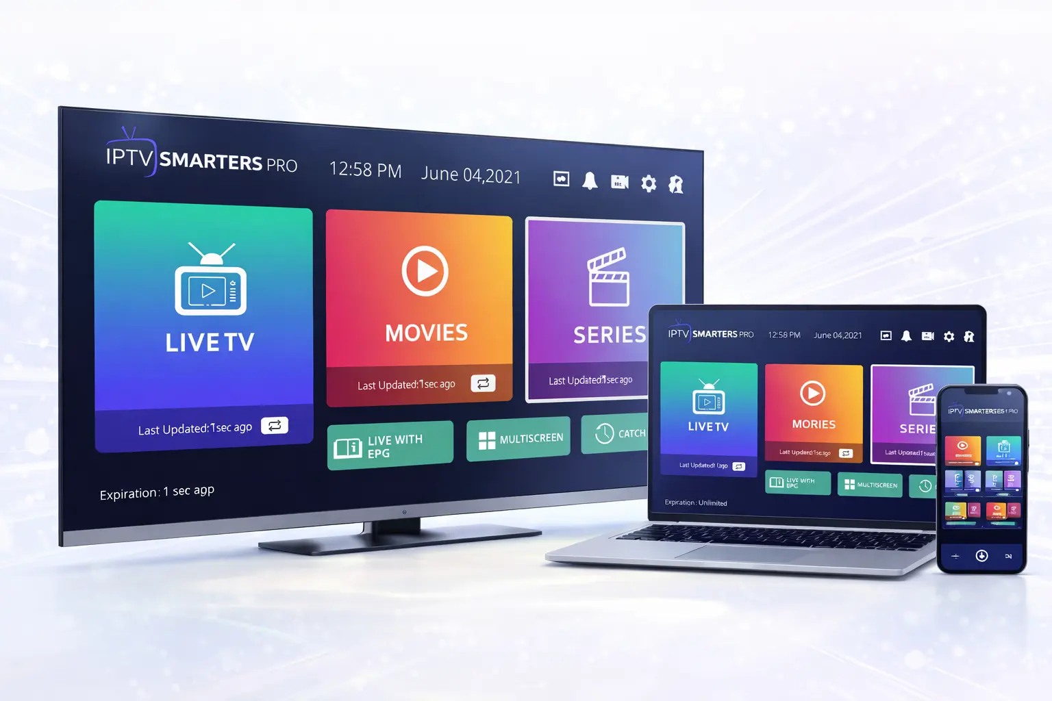 Interface IPTV Smarters Pro