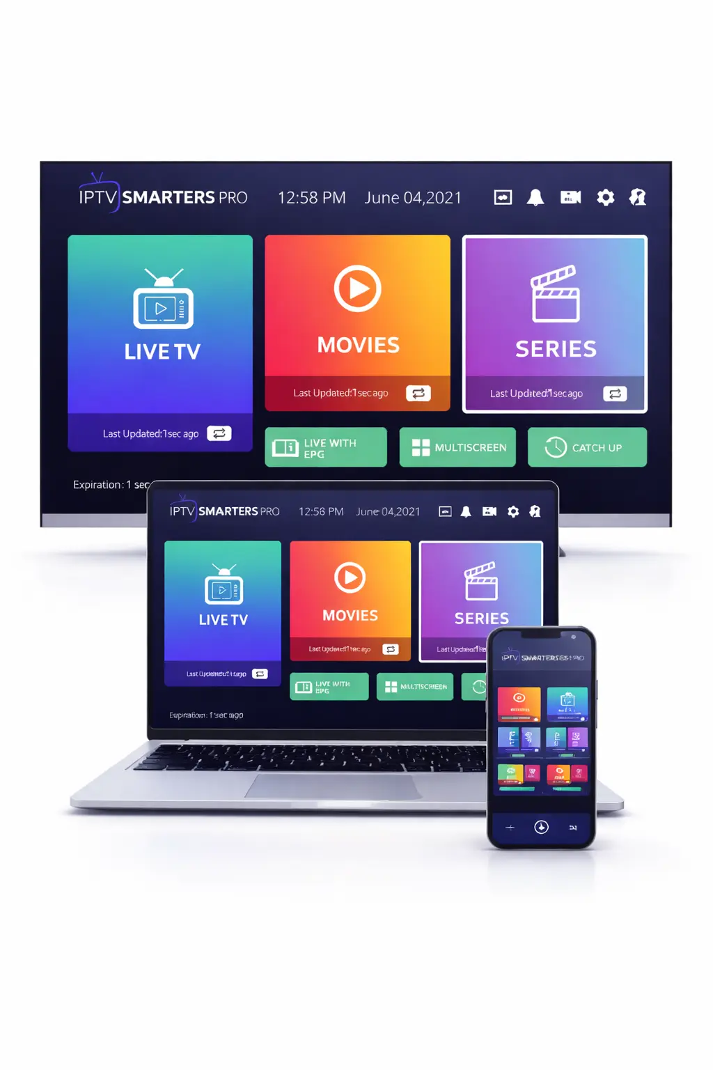 Illustration moderne IPTV Smarters Pro